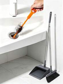 Foldable Broom & Dustpan Set (2 Pieces), Multi-Functional Cleaning Tool; Suitable For Living Room, Bedroom, Bathroom And Carpet & Hardwood Floors; Made Of Durable Plastic Material, Bristles Do Not Fall Out; Perfect For Home, Office, School And Dorm Use; Ideal Christmas Gift And Cleaning Helper. - Broom and Dustpan - View 6