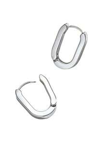 1 Pair Inspired Design 3D Geometric Hoop Earrings, Elegant Minimalist Style, Suitable For Women's Daily Wear And Gift Occasions - Geometric Shape - View 6