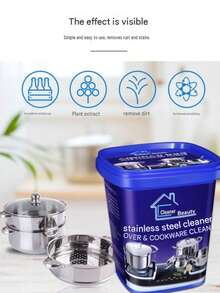 Multifunctional Cleaning Paste, Kitchen Stove & Range Hood Heavy Grease & Limescale Rust Removal Paste, Suitable For Bathroom, Kitchen, Living Room, Outdoor, Great Gift For Friends And Family (Randomly Shipped New And Old Models) - Powdery - View 5