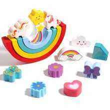 Rainbow Stacking Balance Blocks, Durable And Anti-Drop, Parent-Child Battle Game For Fine Motor Skills Development - Multicolor - View 14