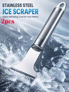 1/2pcs Manual Car Snow Scraper And Ice Scraper, Suitable For Car Windshield Snow Removal Tool, Handheld Snow Shovel, Suitable For Car, Truck, SUV Windshield Winter Use, Portable Windshield Cleaning Tool, Car Cleaning Supplies - Multicolor - View 12