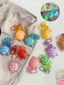 Cute Cartoon Turtle Keychain, Sweet Gift For Friends Or Couples, Colorful Cute Keychain, Backpack Pendant Accessory, Acrylic Turtle Keychain - Animal Pendant, Durable Clip, Back To School Season Supplies, Novel Birthday Gift, Holiday Accessory, Decorative Music Keychain Suitable For Bags And Keys, Back To School Gift, Teacher Gift - Multicolor - View 1