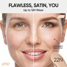 SKINTIFIC Full Coverage Concealer Foundation #01C Rose Ivory | Satin Finish, Oil-Control, Waterproof, Buildable Tattoo Coverage, Suitable For All Skin Types - 22N Shell Beige - View 3