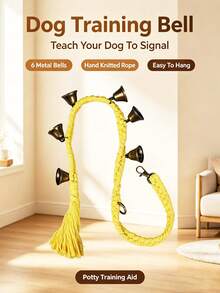 Dog Toilet Training Bell Rope, Hanging Bell With Copper Bell, Anti-Bite Braided Rope, Suitable For Puppy Toilet Training, Doorbell Training For Going Out, Pet Supplies - Multicolor - View 18