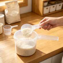 50g Transparent Plastic Measuring Cup With Scale, Measuring Cup, Multi-Function Pet Food Scoop, Precise Portion Control Cup, Can Measure Cat And Dog Dry Food, Milk Powder, Powder, Granules, Liquids, Kitchen Baking Seasoning Measuring Cup, DIY Handmade Liquid Mixing Tool, Home Kitchen, Pet Feeding Measuring Accessory, Clear Scale Small Measuring Cup - White - View 3