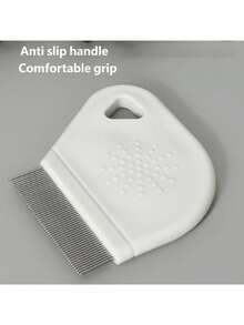 Pet Flea And Tick Comb, Non-Slip Plastic Handle, Stainless Steel Dense Fine Teeth Grooming Brush, Efficiently Removes Fleas, Ticks, Dandruff And Loose Fur, Practical Pet Deshedding Tool, Suitable For All Sizes Of Dogs, Cats, Puppies, Kittens For Daily Home Care - Multicolor - View 4