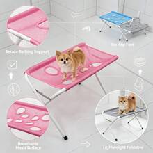 1 buah Rak Mandi Hewan Peliharaan Lipat dari Baja Tahan Karat, Stasiun Mandi Anjing dan Kucing Anti Selip, Rak Mandi Tetap Portabel, Cocok untuk Anjing dan Kucing Besar - MultiWarna - View 3