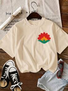 Women T-Shirts - Beige - View 2