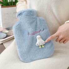 Rechargeable Hot Water Bottle With Faux Rabbit Fur Cover, Compact And Portable, Washable, Suitable For Hand Warming And Menstrual Pain Relief (Abdominal Warmth), Thick Plush Design - Hot Water Bottle - View 9