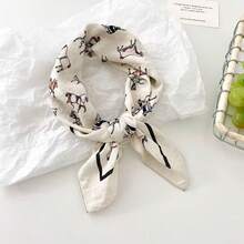 1pc Floral Print Bohemian Polyester Fabric Headscarf Hairband Decorative Neck Scarf - Multicolor - View 11