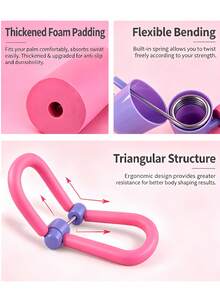 1-2 Pcs Leg & Pelvic Floor Trainer, Thigh Trimmer For Leg Slimming And Muscle Training. Compact & Easy Storage, Compatible With Yoga Mats. Great For Women And Yoga Enthusiasts, Suitable For Home, Gym And Dorm Use. - A - View 4
