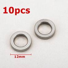 10 Buah Manik-Manik Spacer Bulat Pipih Lubang Besar dari Stainless Steel, Cocok untuk Kalung DIY, Gelang, Pembuatan Perhiasan, dan Aksesoris Manik-Manik - manik-manik pemisah baja tahan karat - View 10