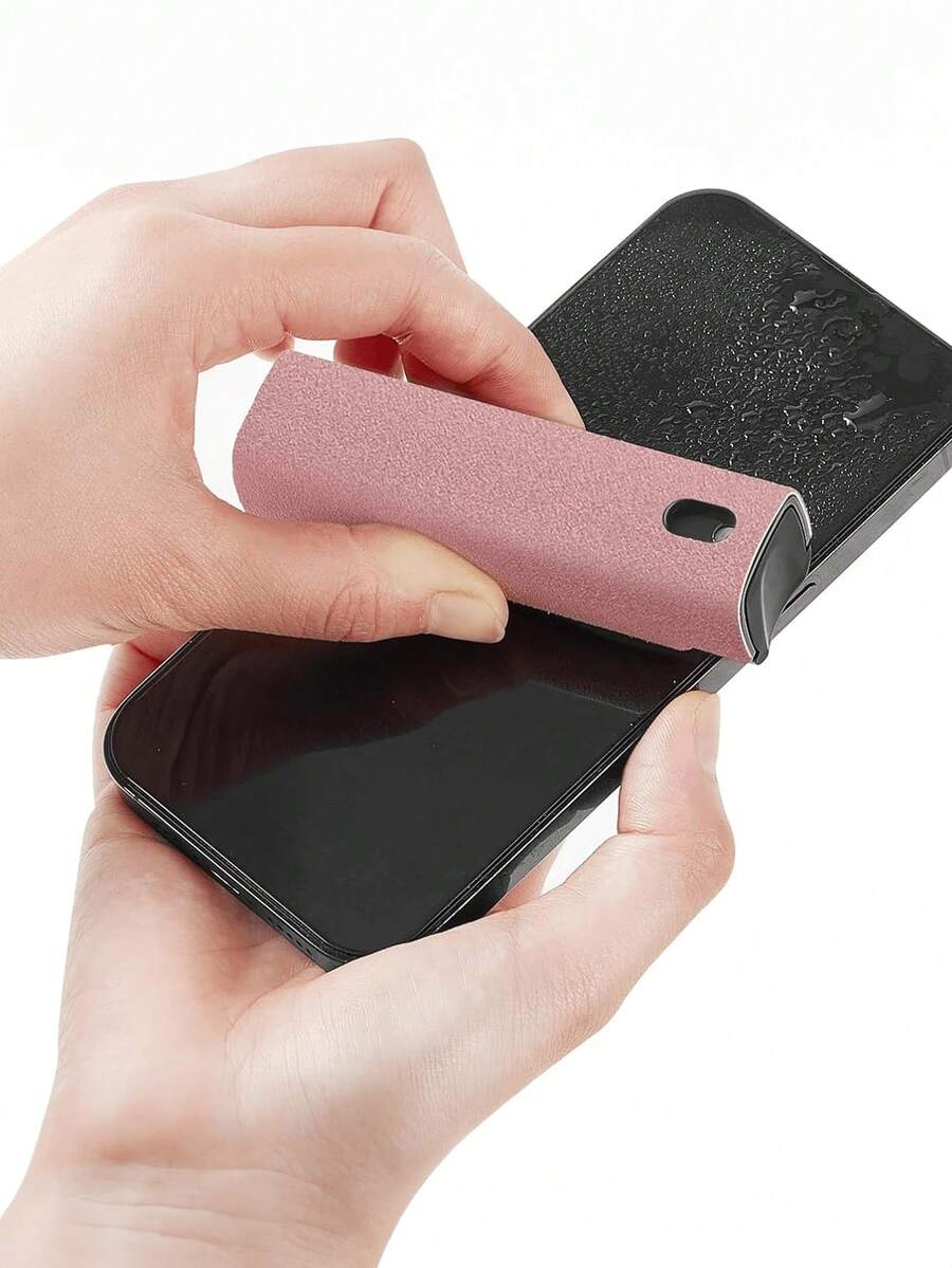 1pc 2-In-1 Portable Screen Cleaning Kit, Screen Cleaner Brush With Spray Bottle, Electronics Cleaning Tool For Smartphones, Tablets, Laptops, Monitors, TVs, Cameras And Car Displays, Liquid Not Included