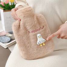 Rechargeable Hot Water Bottle With Faux Rabbit Fur Cover, Compact And Portable, Washable, Suitable For Hand Warming And Menstrual Pain Relief (Abdominal Warmth), Thick Plush Design - Hot Water Bottle - View 14