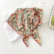 1pc Floral Print Bohemian Polyester Fabric Headscarf Hairband Decorative Neck Scarf - Multicolor - View 9