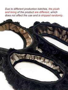 Plush Steering Wheel Cover Without Inner Ring, Car Interior Accessory Set, Breathable Elastic Car Steering Wheel Cover, Luxury Ultra-Fine Fiber Plush Cute Steering Wheel Protector, Suitable For SUV, Truck, Sedan, Car And Pickup, Non-Slip Design, Unisex Car Steering Wheel Accessory, Vehicle Interior Decoration Accessory, Elastic Easy-Grip Non-Slip Protector Steering Wheel Cover - A - View 5