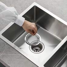 Fine Hole Stainless Steel Sink Strainer, Funnel-Shaped Sink Drain Basket, Kitchen Drain Filter With Portable Handle, Anti-Clogging Food Debris Collector, Used For Filtering Vegetable Scraps And Food Waste - A - View 10