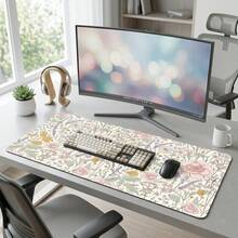 1 buah Alas Meja Motif Bunga Lucu, Alas Mouse Tanaman Bunga Merah Muda Ukuran XXL Ekstra Besar, Alas Mouse Gaming Panjang untuk Wanita, Dekorasi Meja Kantor, Alas Meja, Alas Mouse dan Keyboard Laptop Ukuran Besar - beraneka warna - View 11