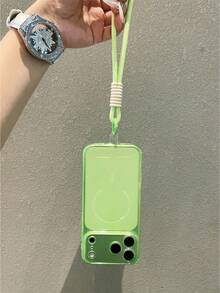 1件純色時尚極簡清新磨砂透明手機殼，綠色磨砂手機保護殼，附短掛繩可快速轉換為17手機殼，兼容 11/12/13/14/15/16/16 Pro Max，舒適軟殼手機保護殼，兼容 17/17 Pro/17 Pro Max/Air，時尚手機殼設計，時尚保護殼，保護套，兼容 18 Pro/18 Pro Max最新18系列手機殼 - 綠色 - 查看 5
