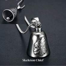 AD 1pc Motorcycle Bell For Men And Women, Bicycle Bell Accessory, Motorcycle Angel Bell, Evil-Warding Bell, Vintage Punk Motorcycle, Stainless Steel Lucky Riding Bell - Titanium Steel - Motorcycle Bell - View 21