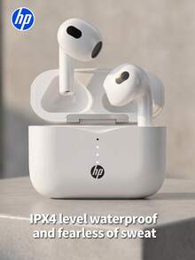 HP-H23ASE 無線半入耳式藍牙耳機，藍牙 6.0 Type-C 充電，通話降噪，輕巧便攜，佩戴舒適，適合運動與跑步，相容手機/平板/筆電，蘋果白 - 查看 2