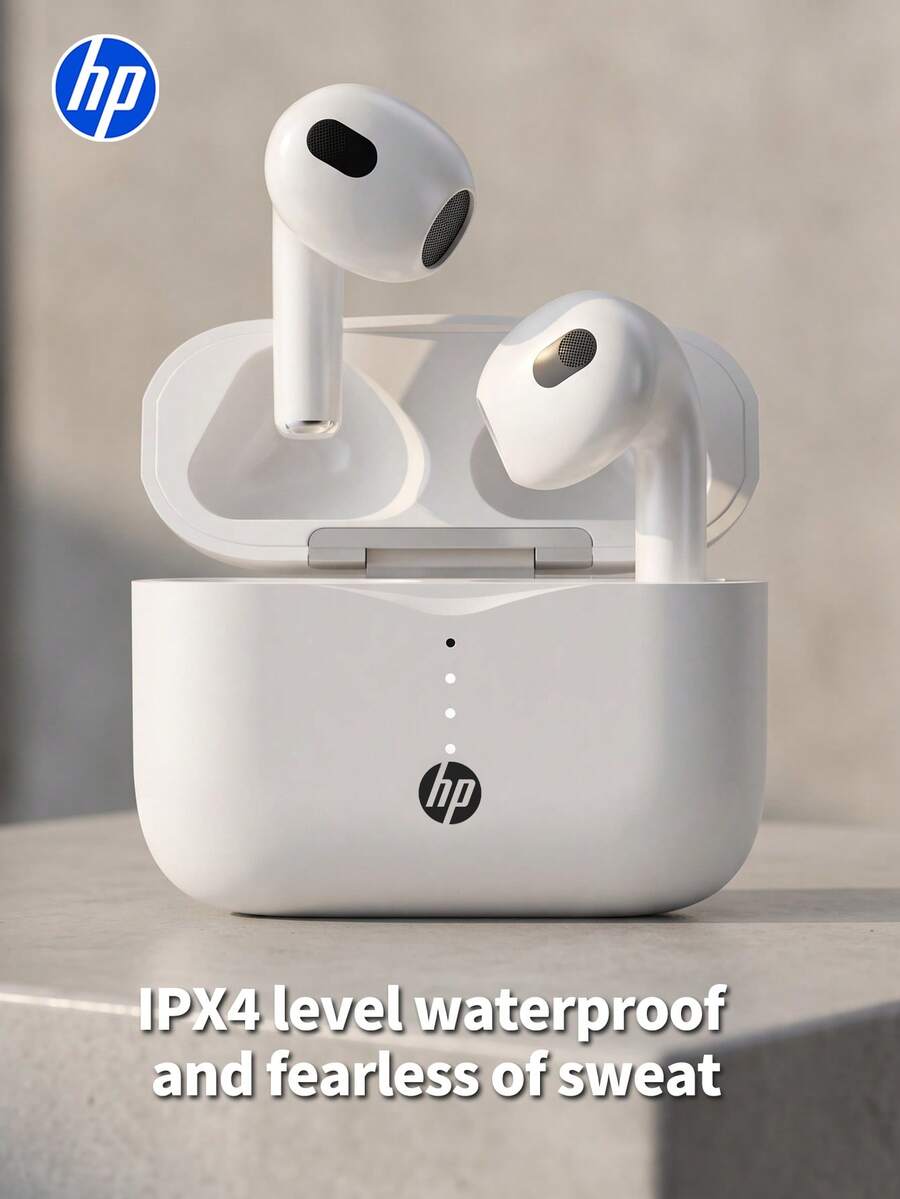HP-H23ASE 無線半入耳式藍牙耳機，藍牙 6.0 Type-C 充電，通話降噪，輕巧便攜，佩戴舒適，適合運動與跑步，相容手機/平板/筆電，蘋果白