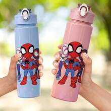 Disney 1pc Cute Cartoon Water Cups, Leak-Proof Plastic Sports Water Bottle, Cute Personalized Gift, Suitable For Outdoor Hiking, School, Office, Perfect Gift - Multicolor - View 8