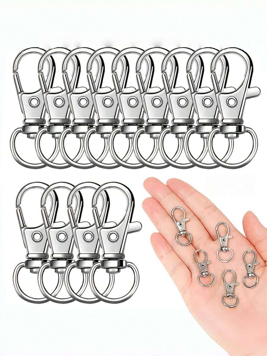 Móc khóa móc treo 32mm, kẹp móc khóa tôm hùm xoay bằng kim loại, phù hợp làm móc khóa, đồ thủ công DIY, vòng cổ thú cưng