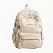 1pc Mini Butterfly Embroidered Backpack, Casual Campus Style Multi-Compartment Multi-Zipper Pocket Daily Bag, Suitable For School Commute And Daily Outings - Multicolor - View 13