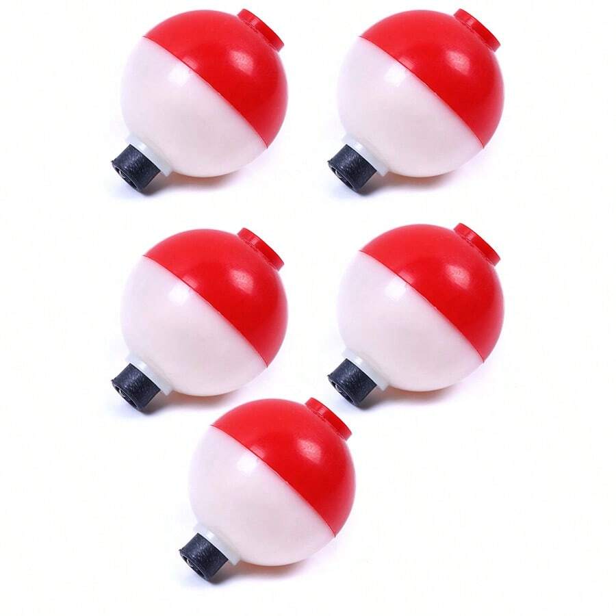 HENGJIA 5pcs/Set 8G Hard Plastic Fishing Floats Red/Orange/Green/Blue/White Round Mini Fishing Bobber Set Fishing Float Tools - Multicolor - View 1