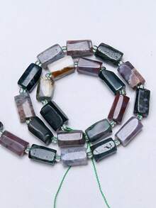 1 Strand 8-11mm Natural Garnet Amazonite Tourmaline Gems Beads Irregular Cylinder Shape Beads For Jewelry Making Diy Bracelet Accessories - Multicolor - View 14