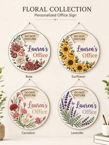 Personalized Custom Name Office Status Rotating Indicator Sign, Wooden Do Not Disturb Hanging Sign, Work Door Decor, Desk Ornament, Teacher Classroom Door Sign, Gift For Boss And Colleagues - Multicolor - View 8