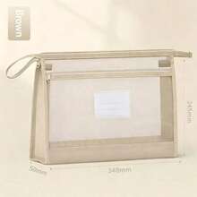 Double-Layer Subject Classification Bag A4 Transparent Mesh File Storage Bag Zipper Type Primary School Students Junior High School Students Special Tote Book Bag High School Students Large Capacity Test Paper Subject Material Book Homework Bag - Multicolor - View 9