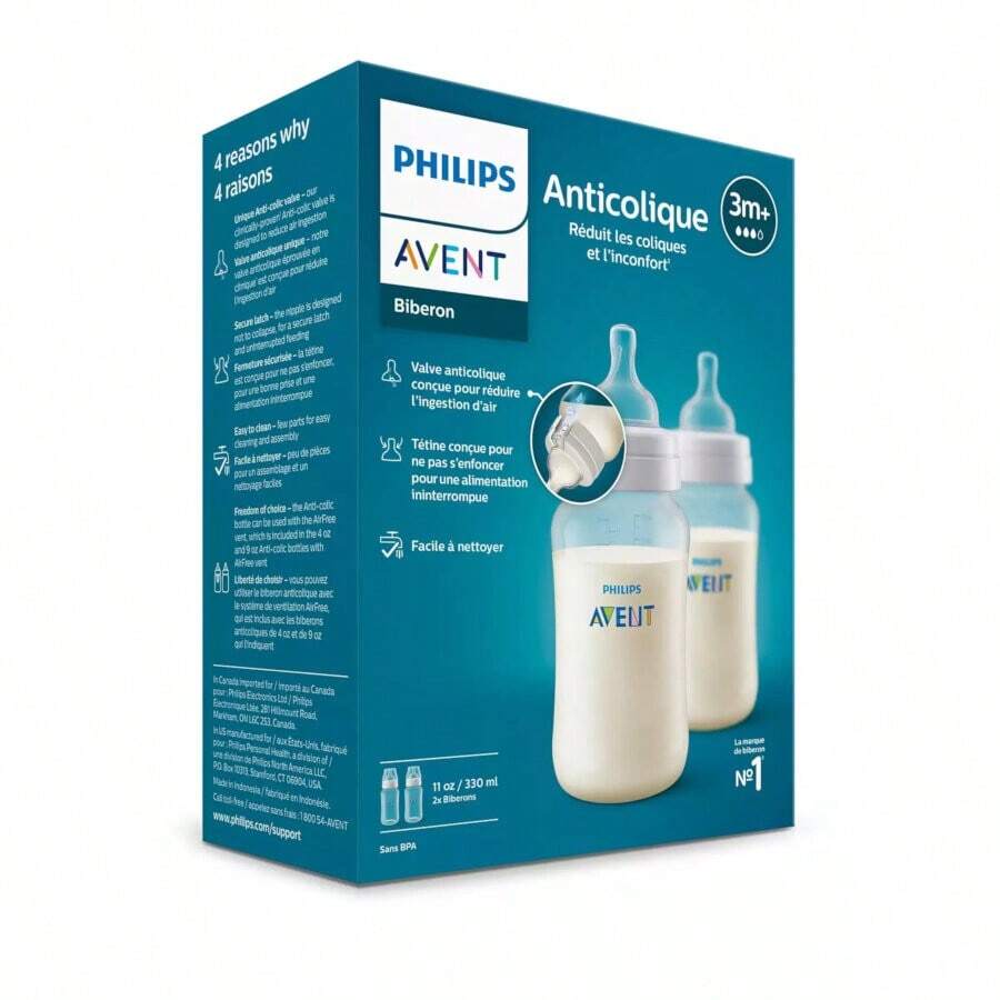 PHILIPS AVENT CLASSIC 260ML/9OZ BABY BOTTLE 2-PACK - Clear - View 1