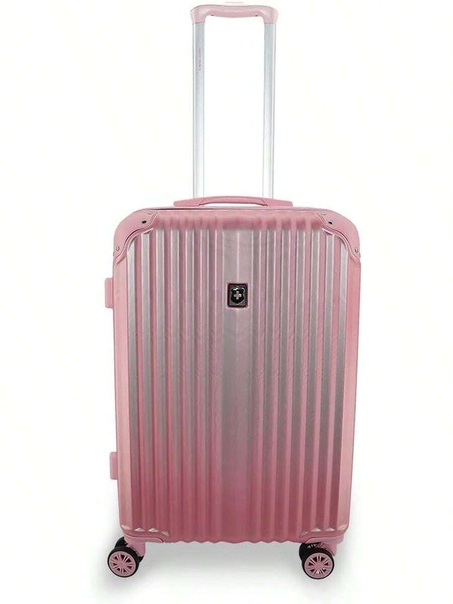 ROYAL SWISS Maleta ANDERMATT, Mediana 24", rígida ABS, expandible, candado de (Morado) - Rosa Oxidada - Ver 1