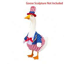 1-8 Sets Holiday Porch Goose Decor Outfit, All Season, Suitable For Valentine's Day, St. Patrick's Day, Easter, Summer, July 4th, Autumn, Halloween, Christmas - Lawn Porch Goose Costume For Yard And Garden Decoration (Goose Statue Not Included) - Type B - View 11