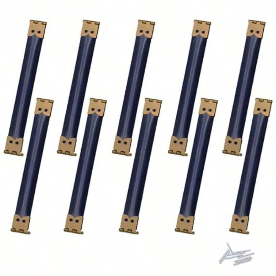 バネ口金具 12cm 10個セット 取り付け簡単 ポーチ 財布 留め具 手芸材料 クラフト用品 DIY作成用 銅色-12cm - 12cm - チェックする 1