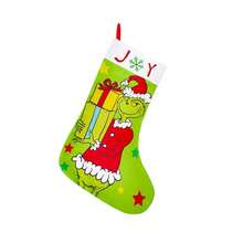 The Grinch The Christmas Stocking Set, Cartoon Printed Xmas Gift Socks, Fireplace Hanging Ornament, Holiday Party Home Decoration, Gift Bag For Candy Present - View 16