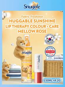 凡士林 Vaseline Lip Color+Care 珊瑚色有色護唇膏 2入組 4.2g 保濕顯色護唇棒 - 玫瑰唇膏+擁抱陽光 4.2克+150毫升 - 查看 1