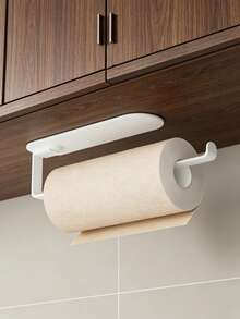 AMOICHIC Wall-Mounted Paper Towel Holder, Hanging Wall Shelf, Drill-Free Paper Towel Rack, Home Essential, Suitable For Kitchen And Bathroom Storage, Bathroom Organization, Office, Living Room, Closet Storage Rack, Bathroom Accessories - Oval Kitchen Paper Holder - View 17