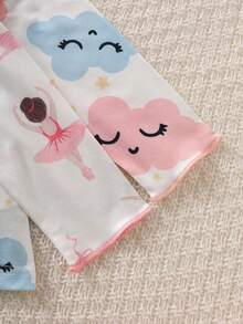 4pcs/Set Baby Girl Pajamas, Sleepwear, Home Wear, Cute Pattern Print, Sweet Lady Style, Spring/Autumn/Winter, Multi-Set - Multicolor - View 9