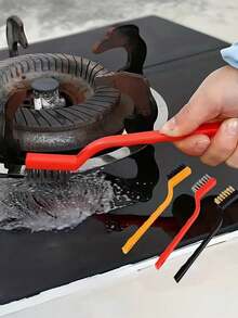 1-9pcs Gas Stove Cleaning Brush Set, Steel Wire Brush, Kitchen Cleaning Brush, Degreasing Brush, Rust Removal Brush, Electric Brush, Cleaning Supplies, Steel Wire Pot Brush, Multi-Function Cleaning Brush - Multiple Styles - View 1