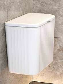 1pc Wall-Mounted Trash Can, Suitable For Home Living Room And Kitchen, Flip Lid Hanging Design, Can Be Hung On Kitchen Cabinet Door, Household Essential, College Dormitory Must-Have - Multicolor - View 8