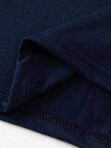 2pcs/Set Men's Thermal Underwear Set, Crew Neck Top + Pants, Winter Base Layer Tight Fit Innerwear - Navy Blue - View 7