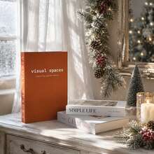 3pcs/Set Premium Paper Faux Decorative Books, American Vintage Style Fake Books, Living Room, Study Home Decor Sculpture Display, Holiday Stackable Decorative Items - 3pcs - View 5