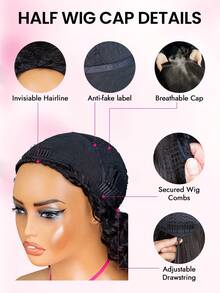 ISEE Hair Loose Wave Draw-Strings Half Wig Real Hairline InvisiFit Strap Flip Over Wig 180% Density 16-28 Regular Inch Free Shipping Affordable Daily Use For Women - SNatural - View 10