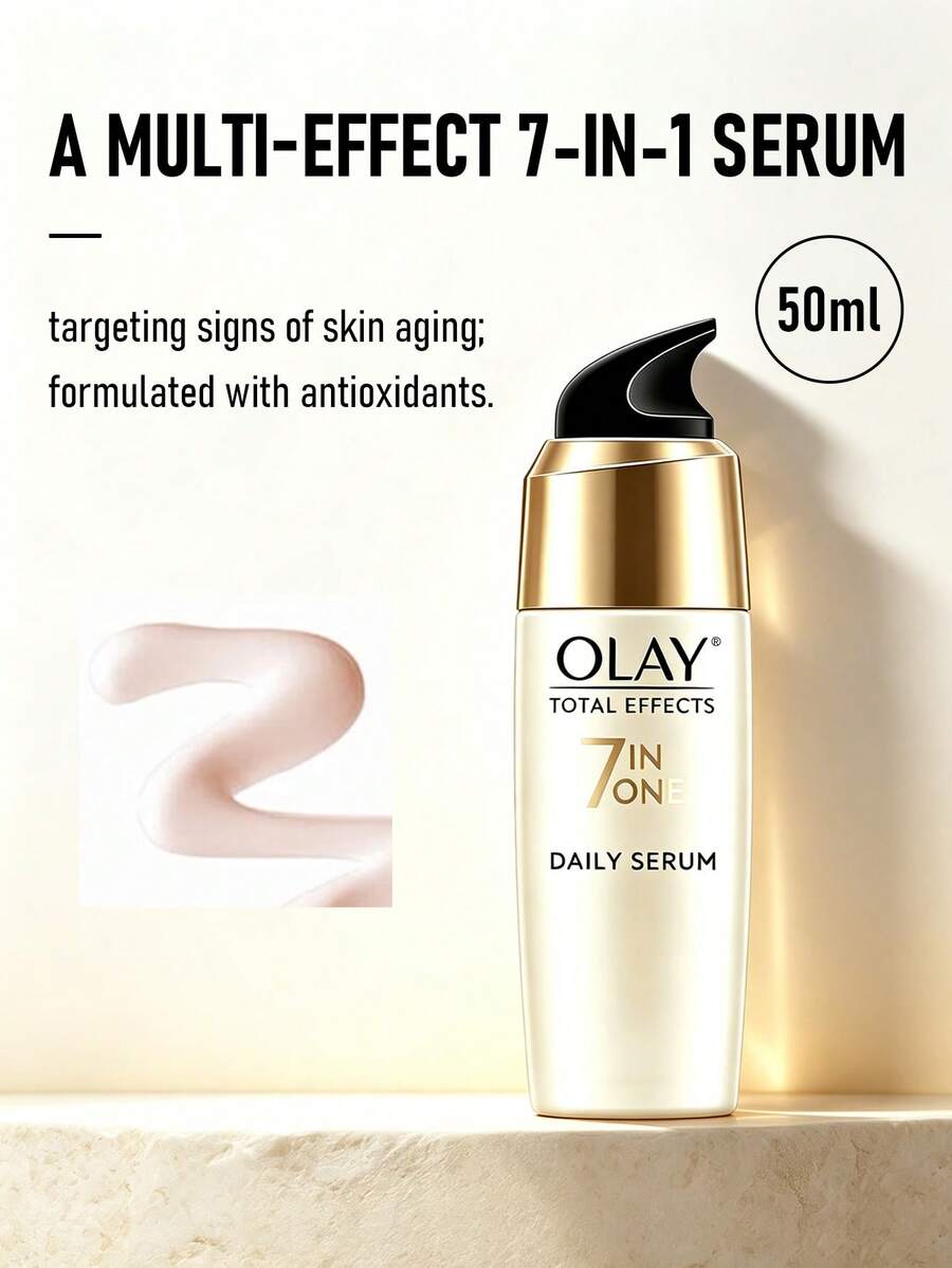 Olay Total Effects 7-In-1 日霜 SPF15 50ml/1.7 Oz 可見減少細紋與皺紋外觀 | 改善肌膚紋理並均勻膚色 | 有助恢復青春光采 | 輕盈快吸收配方 - Daily Serum - 50ml - 查看 1