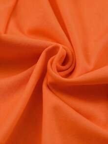 Women's Elegant Solid Color Zipper Shoulder Exposed Dress, Suitable For Party And Date In Summer - Orange - View 8