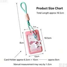 Macaron Colorful Small Card Storage Sleeve, Korean Idol Photocard Holder With Star Keychain Lanyard, Plastic Photo Card Protective Sleeve, Sweet INS Style, Suitable For Korean Entertainment Photocards, Student Campus ID Cards, Daily Collection And Display, ID Card Holder, Portable Card Sleeve, Cute Gift For Girls - A - View 5