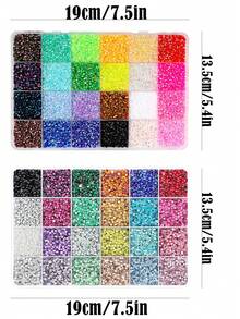 48Color Resin Jelly Rhinestones For Bedazzling, Multicolor 3mm Flatback Gems For Diamond Art, Bedazzler Kit With Pick Up Tools For Bedazzle Thing Crafting Book Nail Art Girls Night - Multicolor - View 3